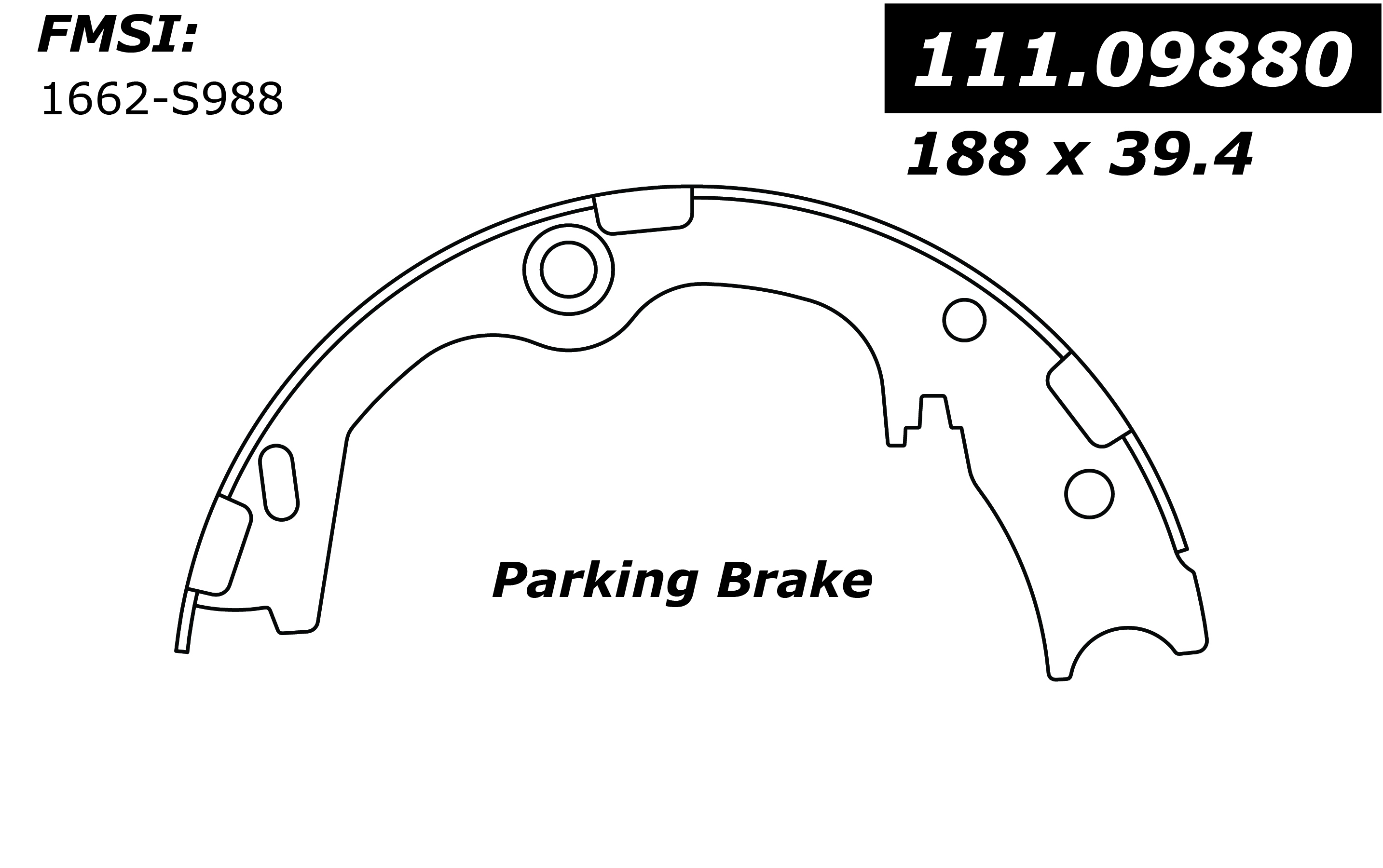 111.09880 Centric Brake Shoes 805890662440