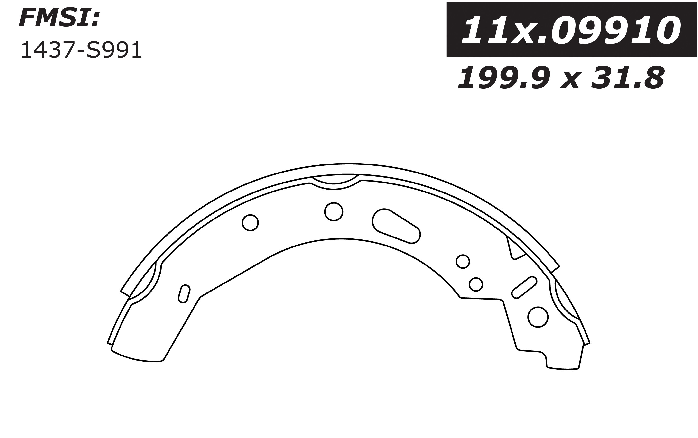 111.09910 Centric Brake Shoes 805890673422